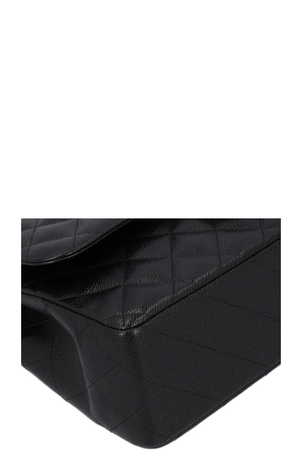 CHANEL Large Classic Double Flap Caviar Black