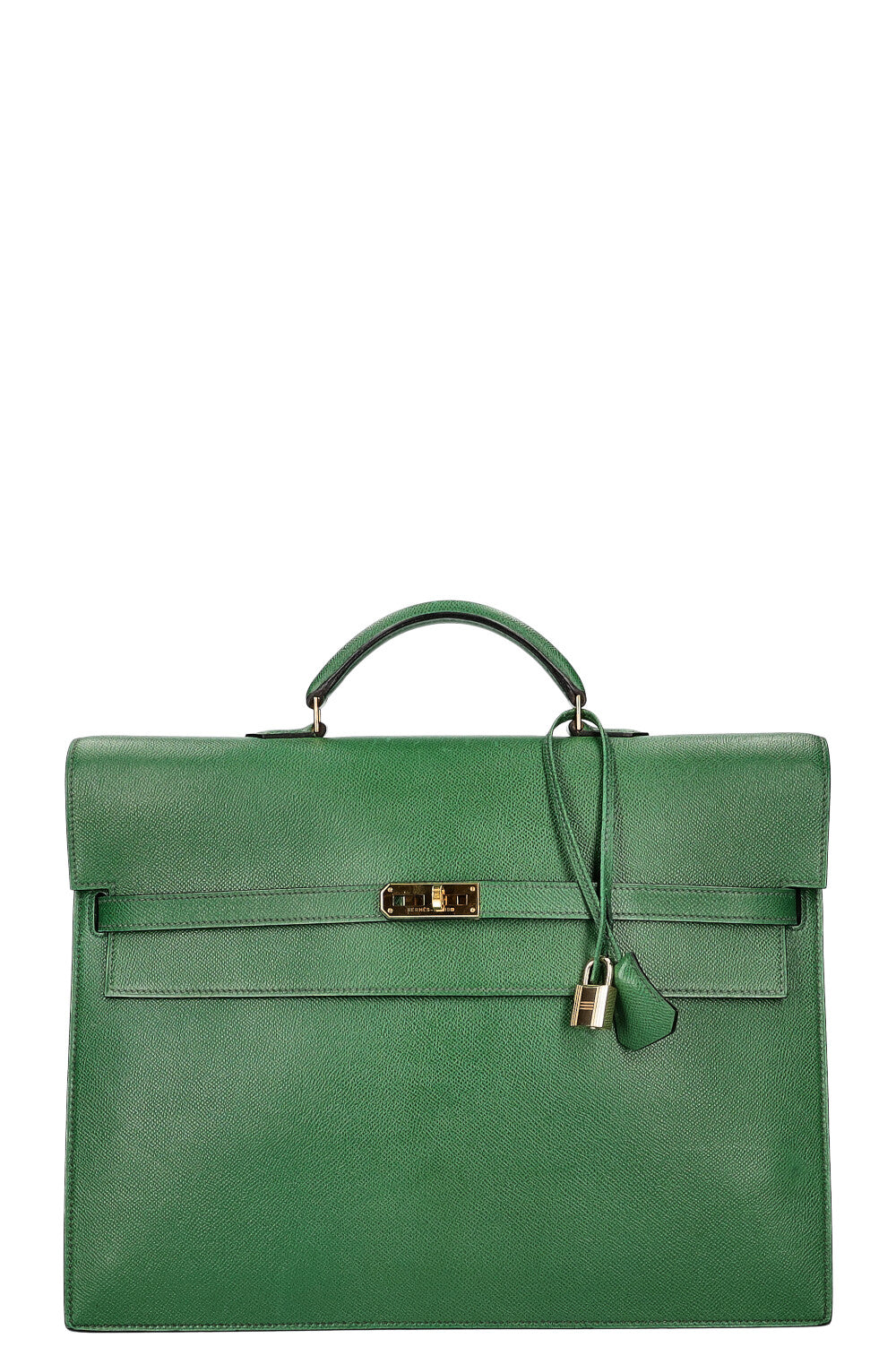 HERMES Kelly 28 Bag Couchevel Green