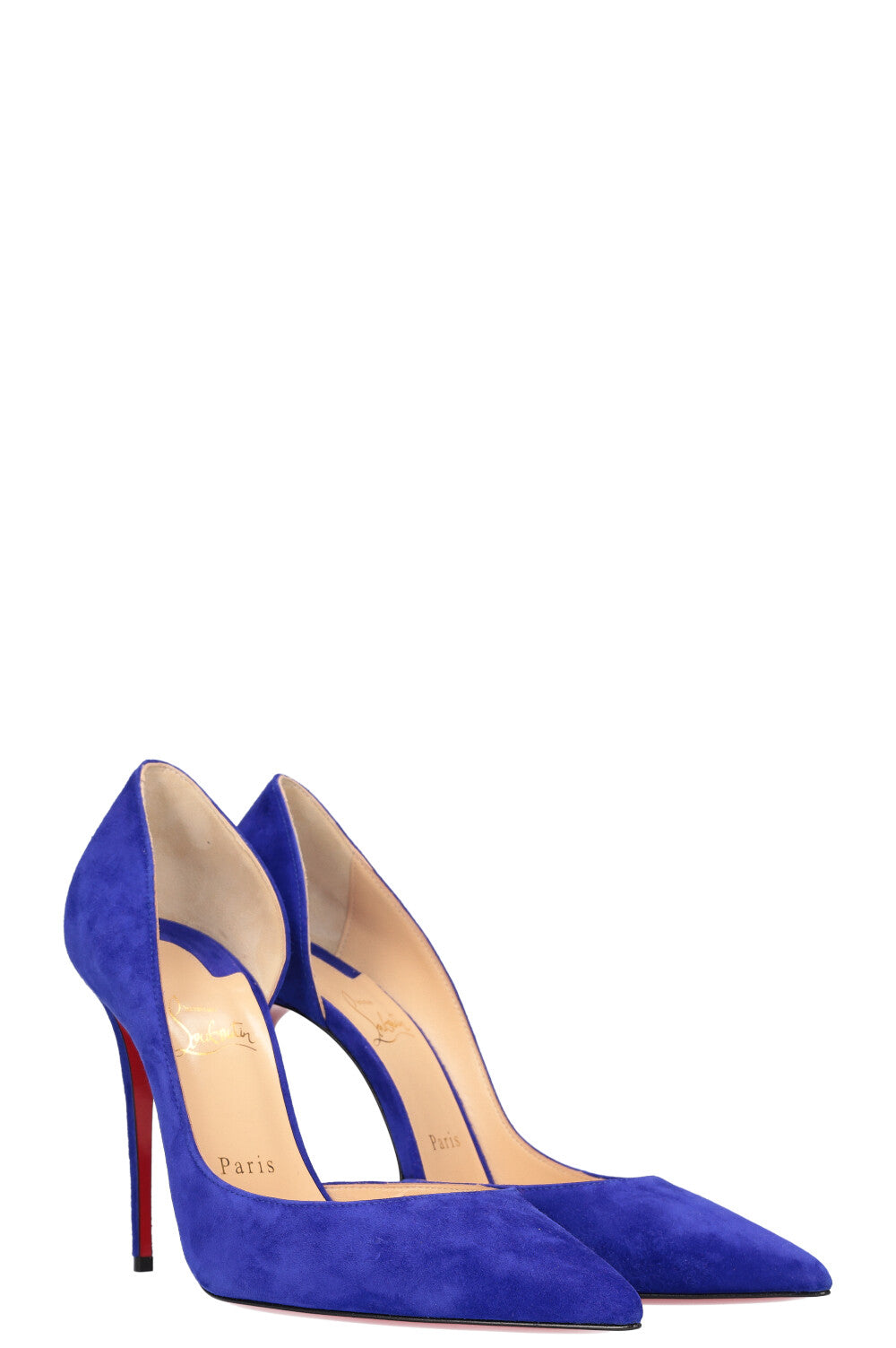 CHRISTIAN LOUBOUTIN Iriza Heels Suede Cobalt Blue – REAWAKE