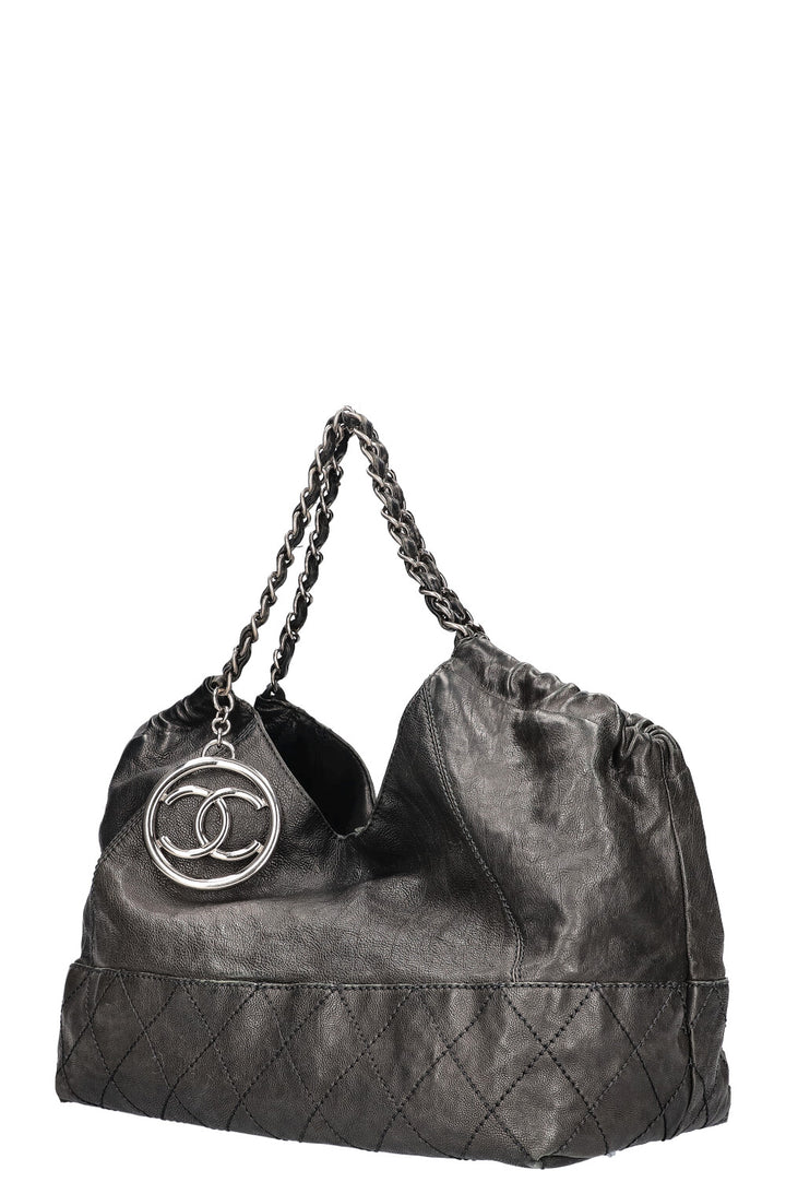 CHANEL Baby Coco Cabas Bag Quilted Black