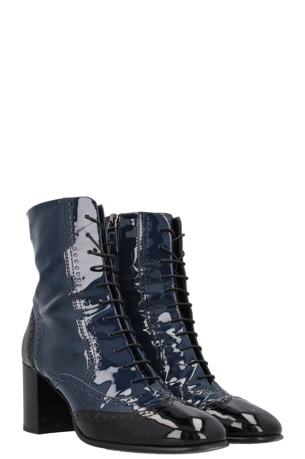 CHANEL Boots Patent Black Navy – REAWAKE