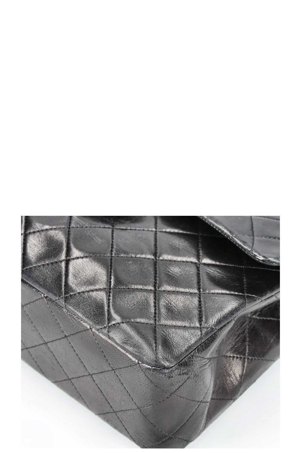 CHANEL Vintage Medium Double Flap Black Square