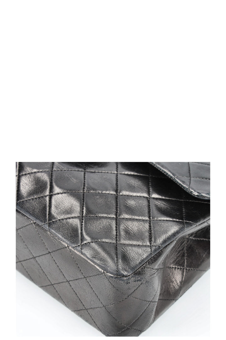 CHANEL Vintage Medium Double Flap Black Square