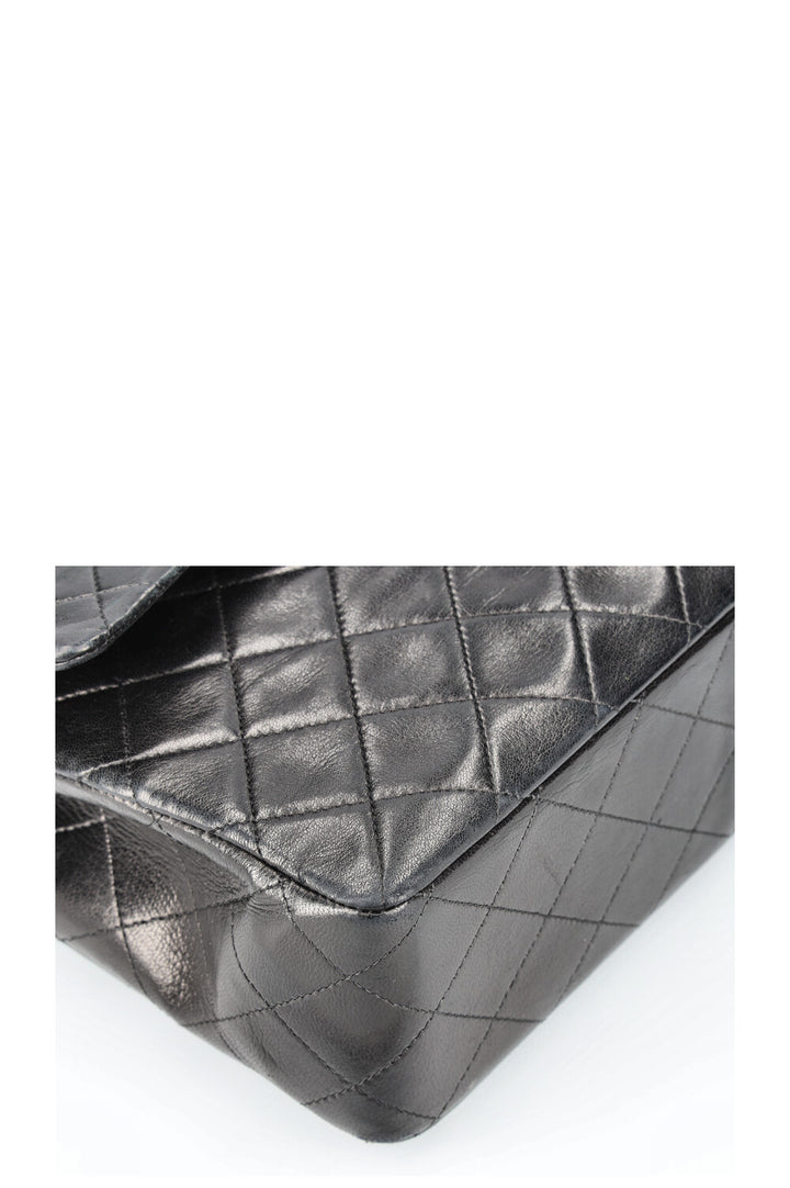 CHANEL Vintage Medium Double Flap Black Square