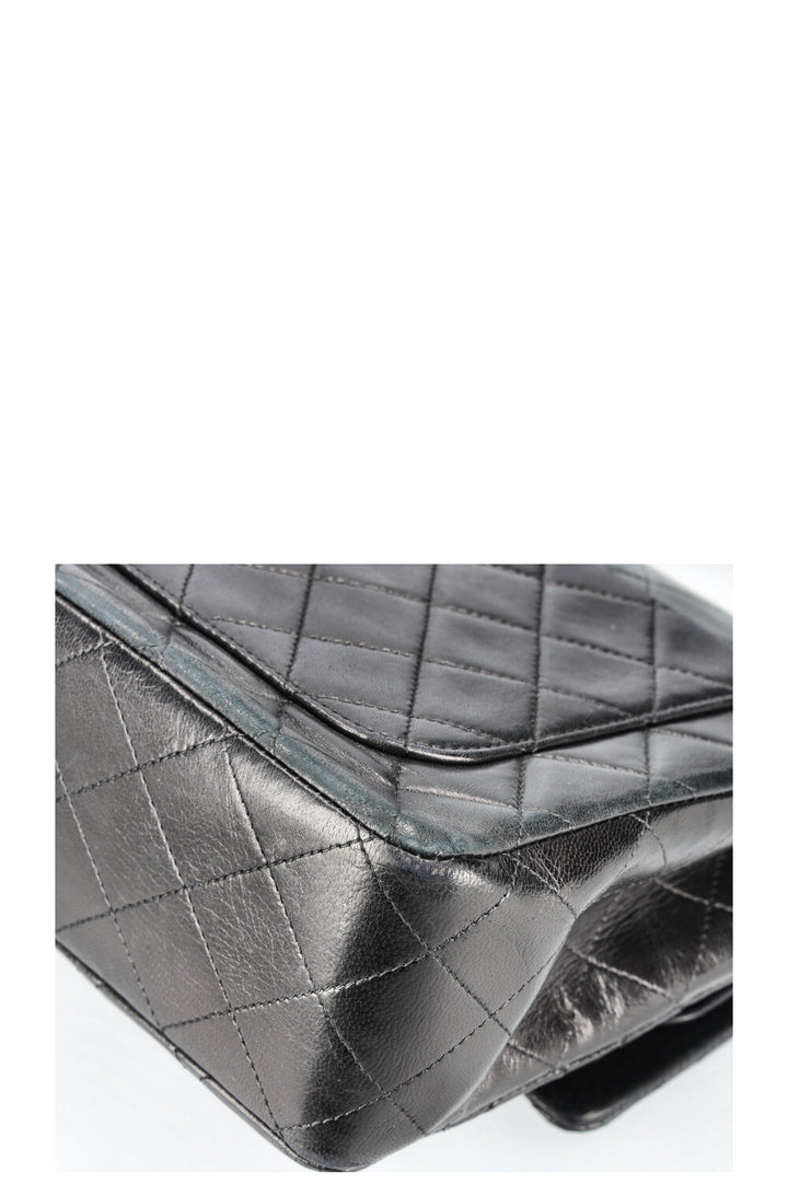 CHANEL Vintage Medium Double Flap Black Square