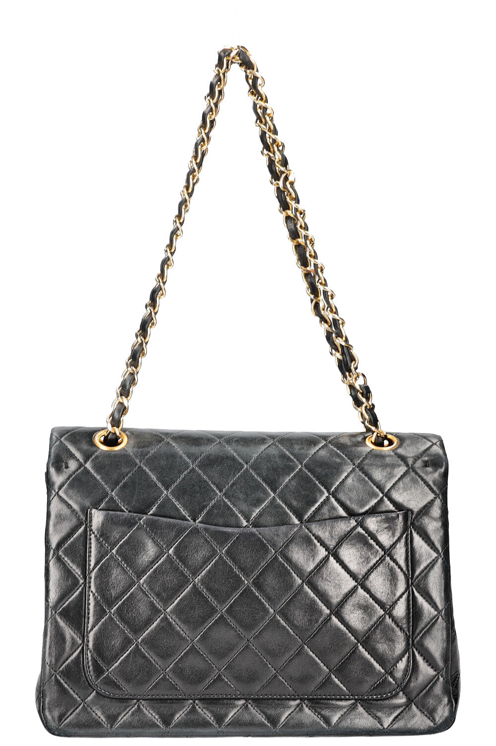 CHANEL Vintage Medium Double Flap Black Square