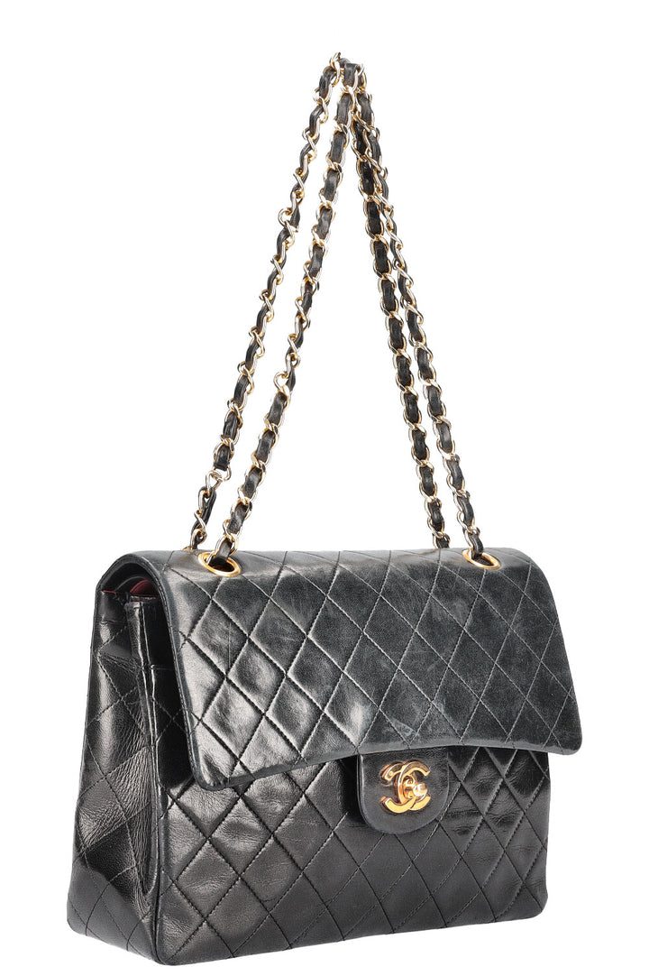 CHANEL Vintage Medium Double Flap Black Square