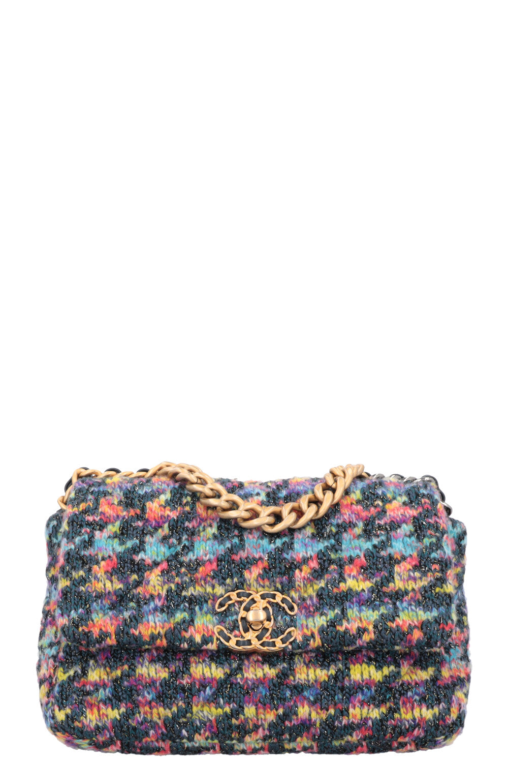 CHANEL Small 19 Knit Crossbody Bag Multicolor REAWAKE