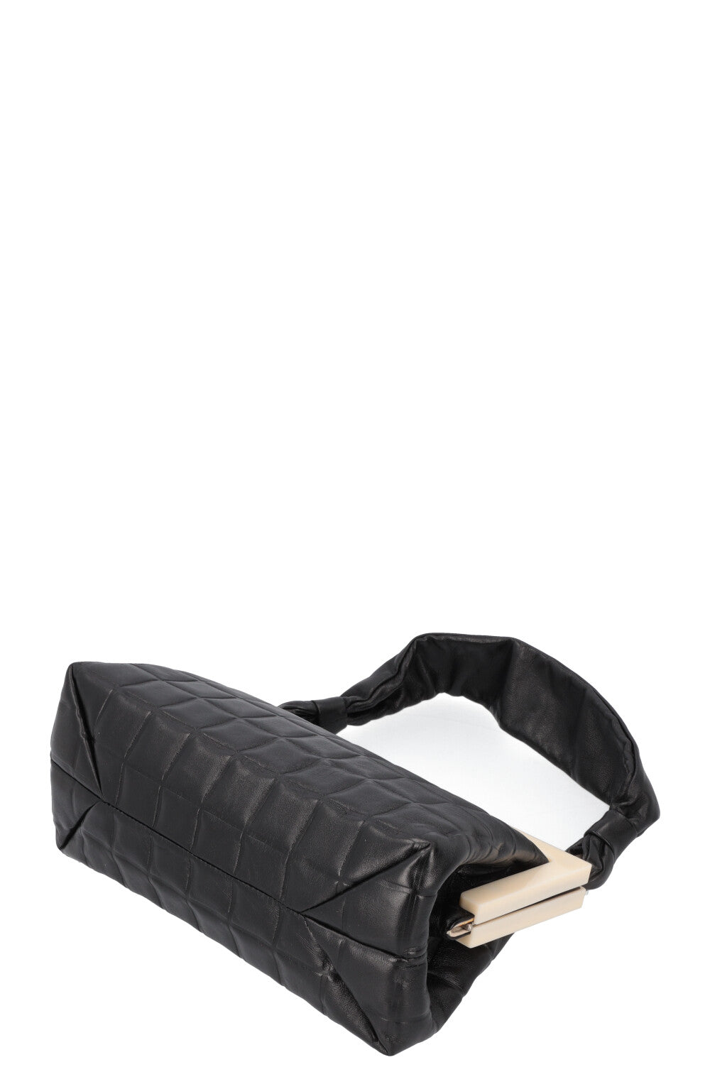 CHANEL 2002 Choco Bar Top Handle Bag Black