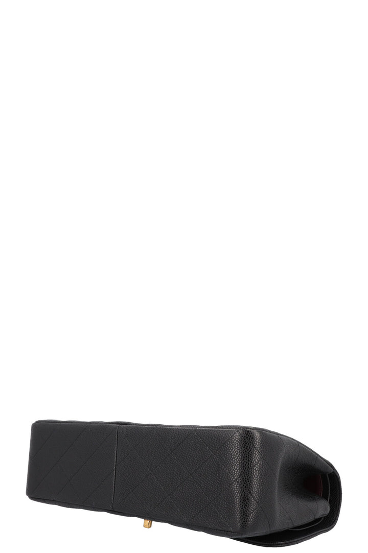 CHANEL Large Double Flap Bag Caviar Black