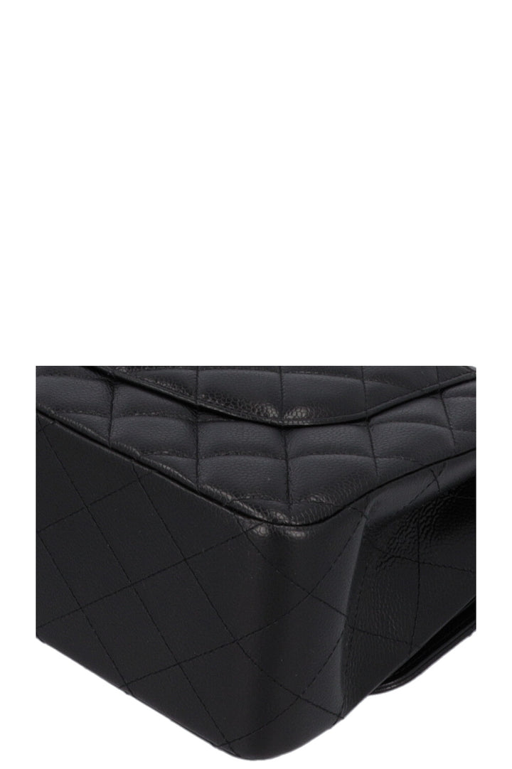 CHANEL Double Flap Large Caviar Black