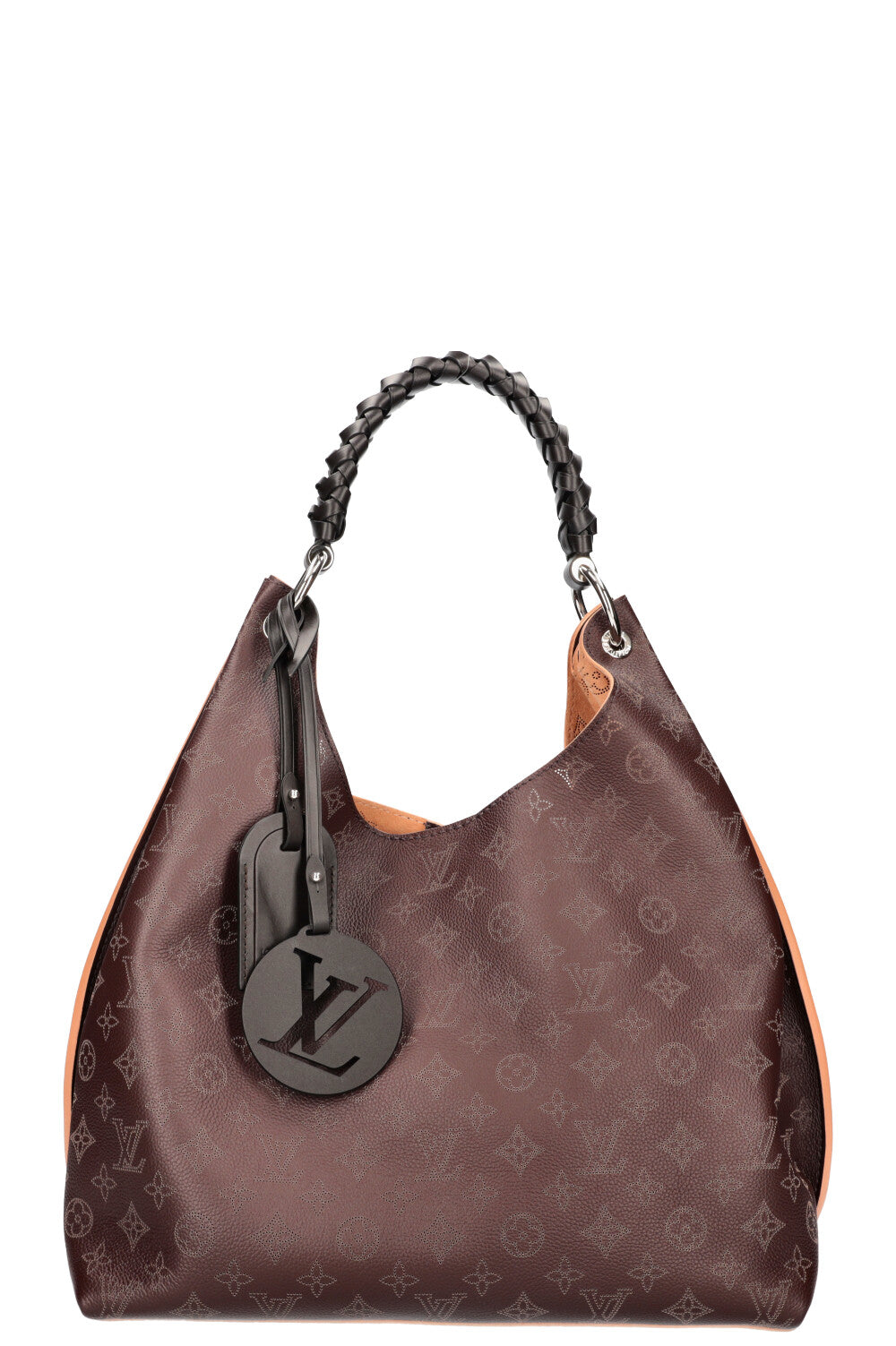 Louis Vuitton Carmel Hobo Chocolate Mahina Leather