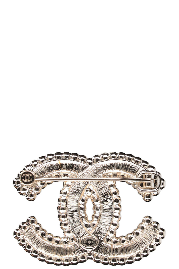 CHANEL Brooch Crystals an Pearls B21