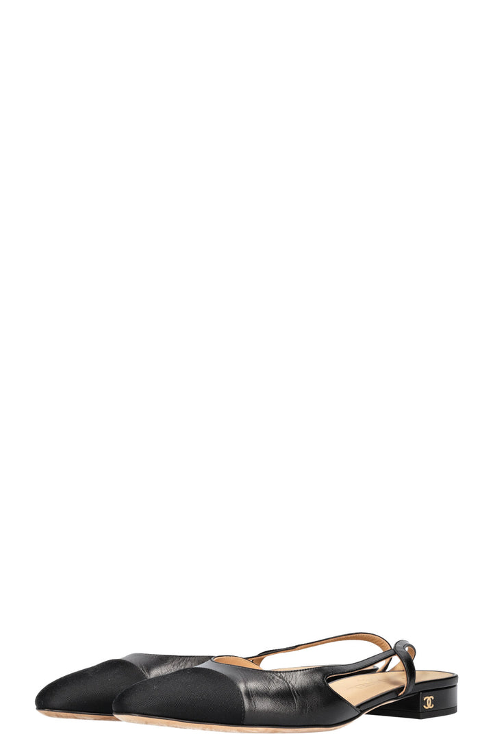 CHANEL Classic Slingback Flats Black