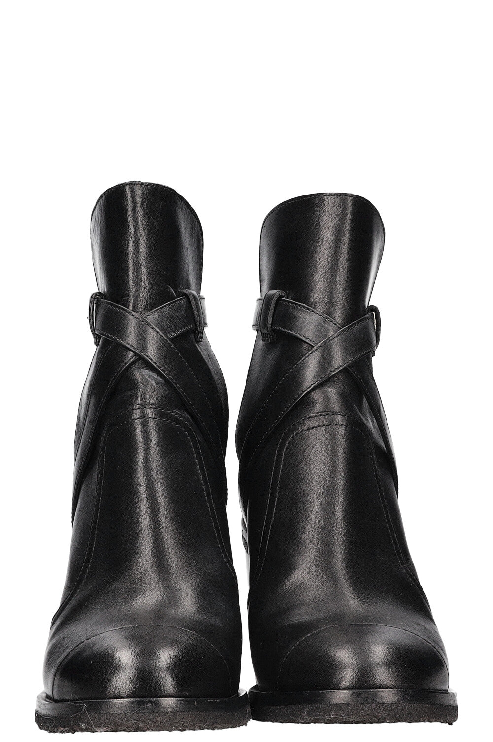 CHANEL Belted Ankle Boots Black