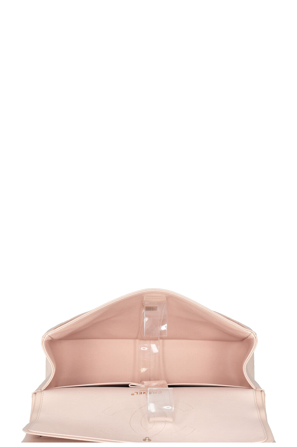 CHANEL Large Double Flap Bag Caviar Rose