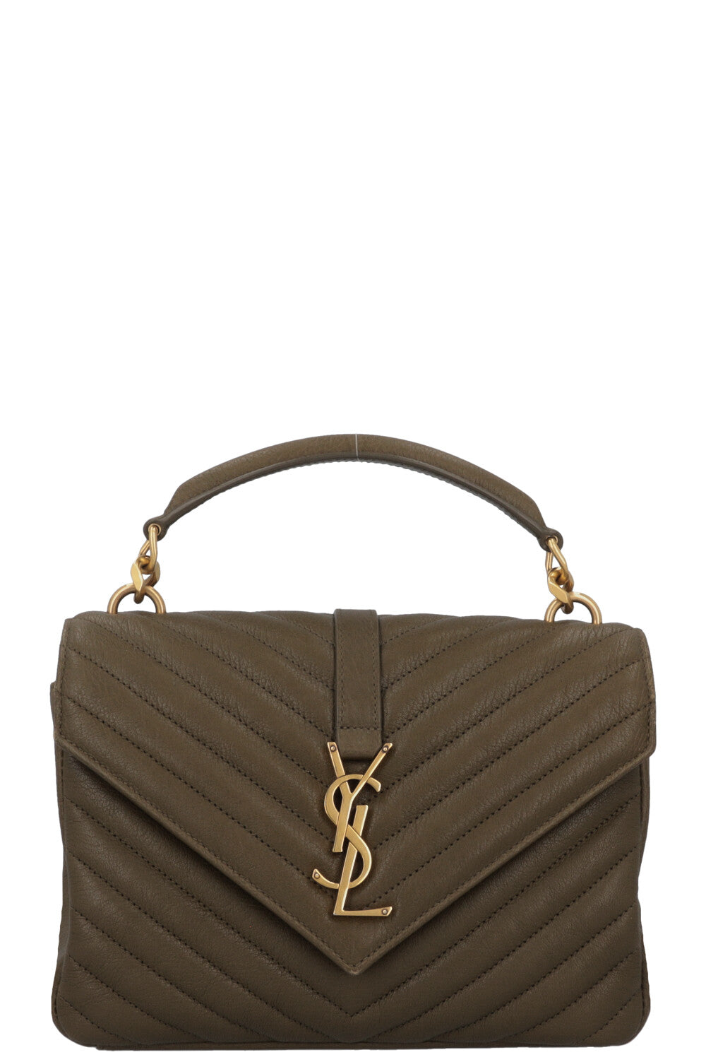 SAINT LAURENT College Bag Medium Green