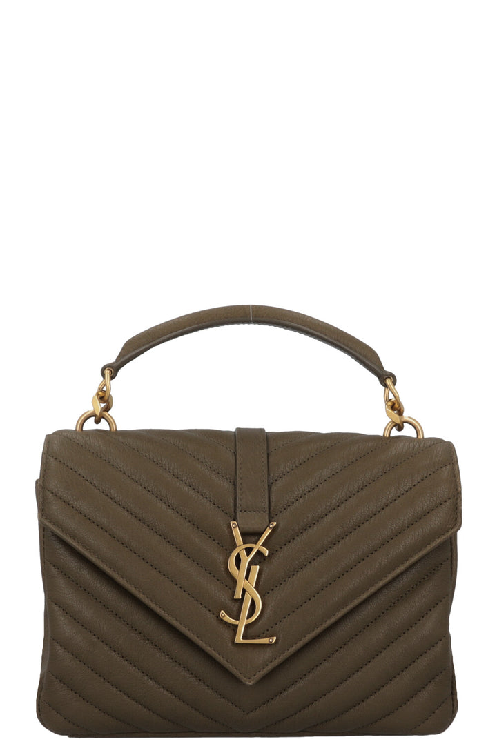 SAINT LAURENT College Bag Medium Green
