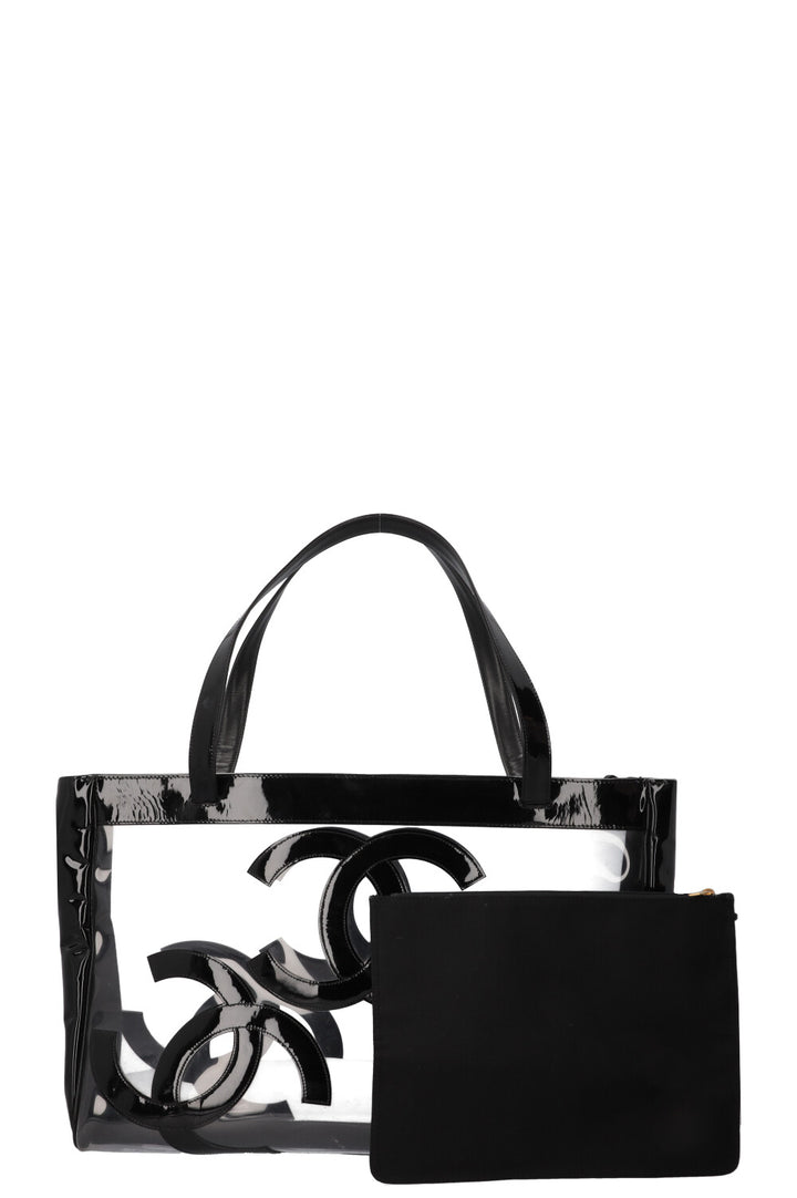 CHANEL PVC CC Tote Bag Black