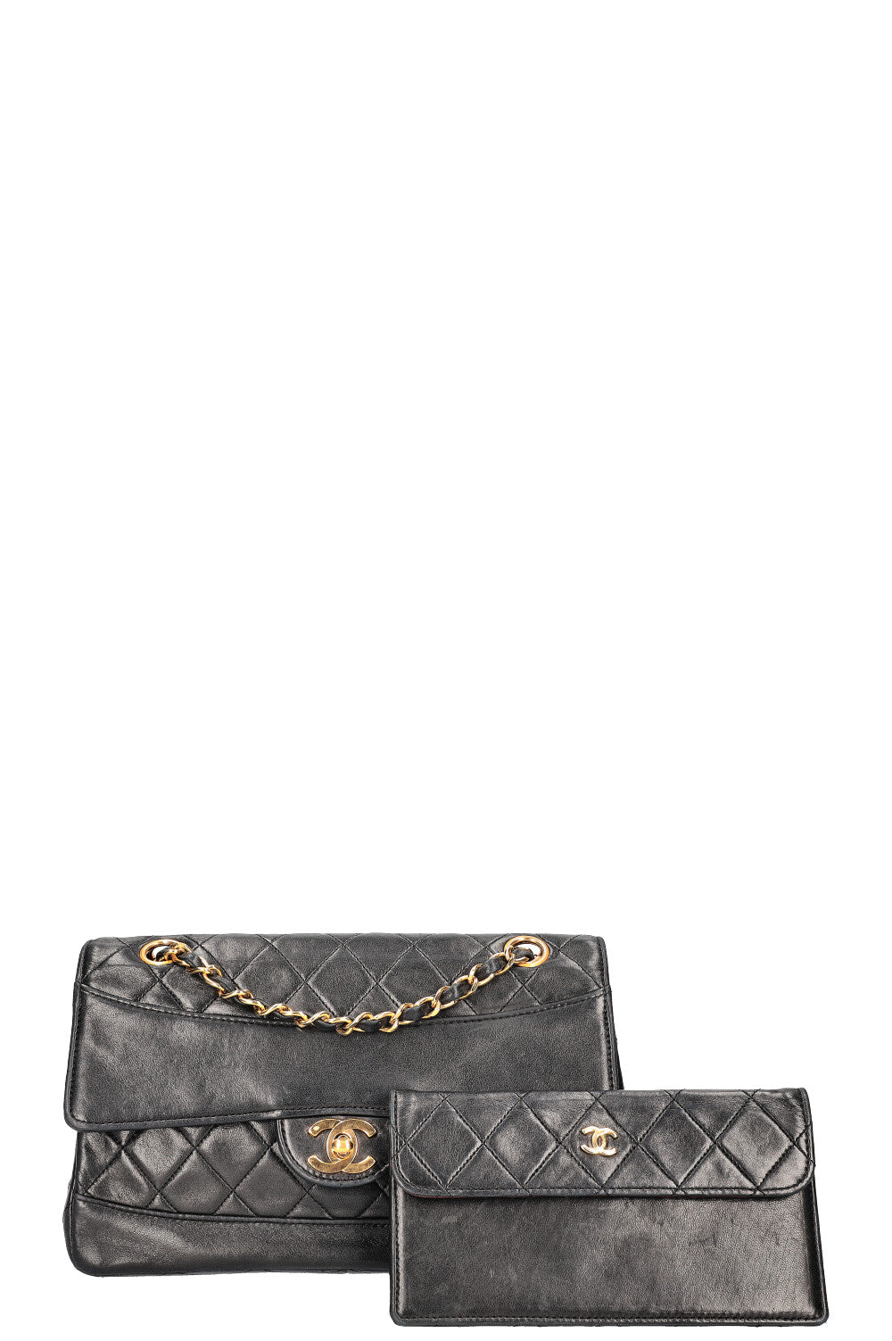 CHANEL Vintage Small Single Flap Bag Black