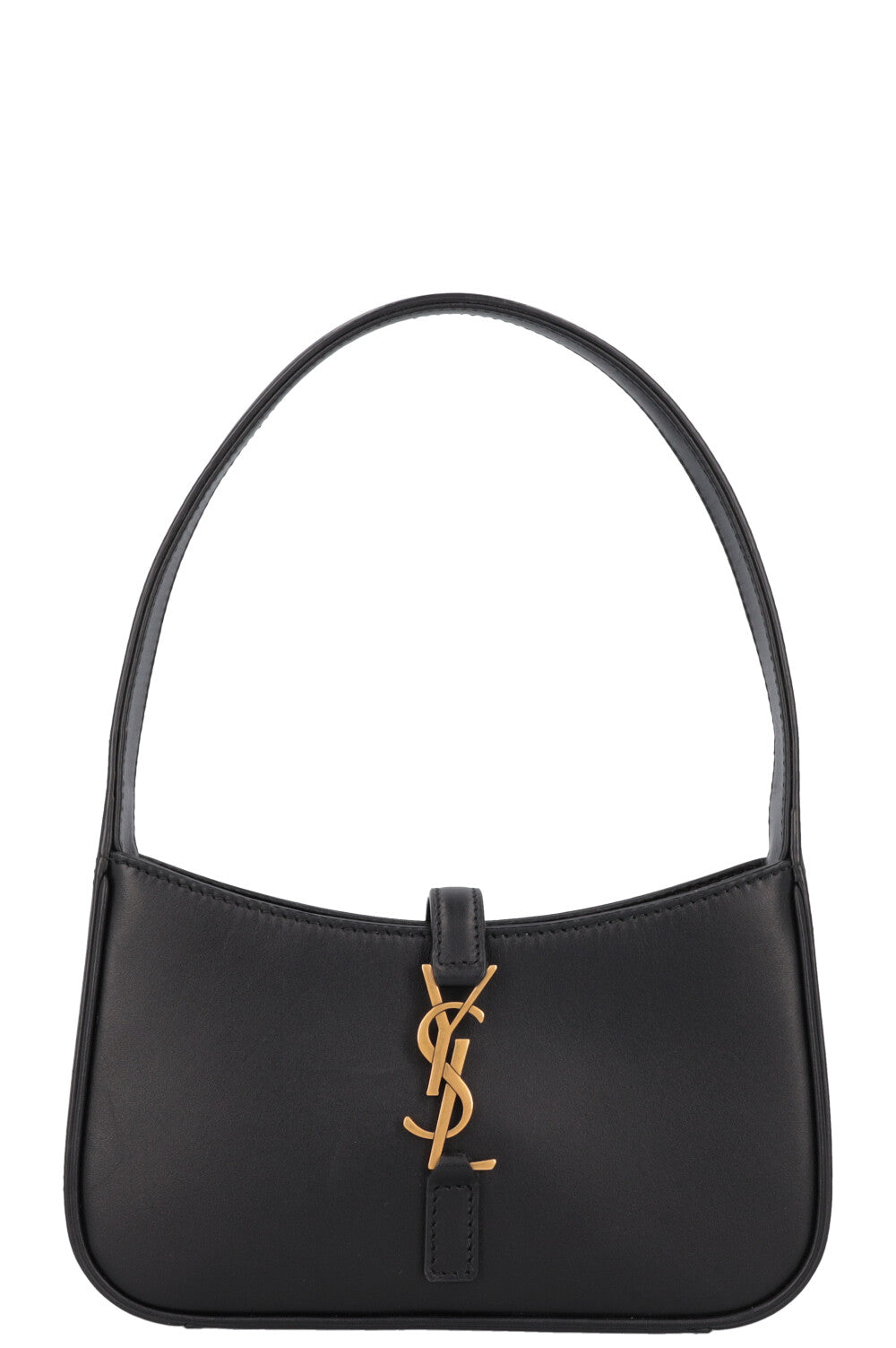 SAINT LAURENT Le 5 A 7 Mini Bag Leather Black Gold REAWAKE