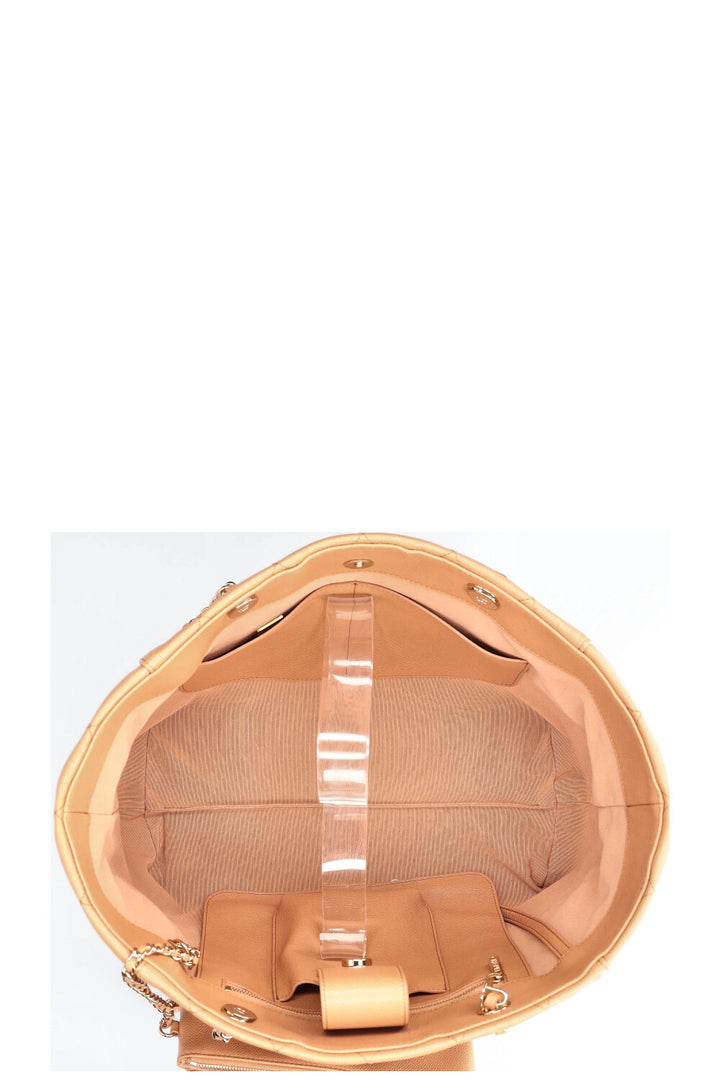 CHANEL Classic CC Shopping Tote Caviar Caramel