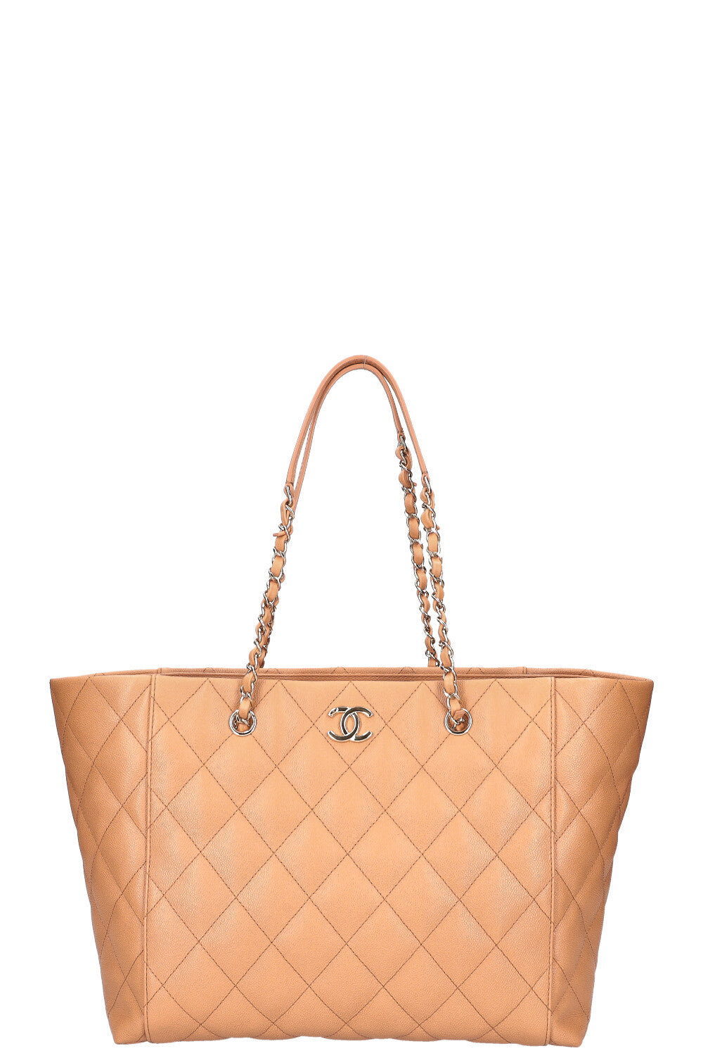 CHANEL Classic CC Shopping Tote Caviar Caramel