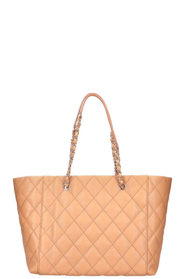 CHANEL Classic CC Shopping Tote Caviar Caramel