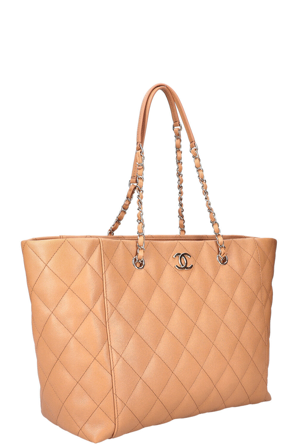 CHANEL Classic CC Shopping Tote Caviar Caramel