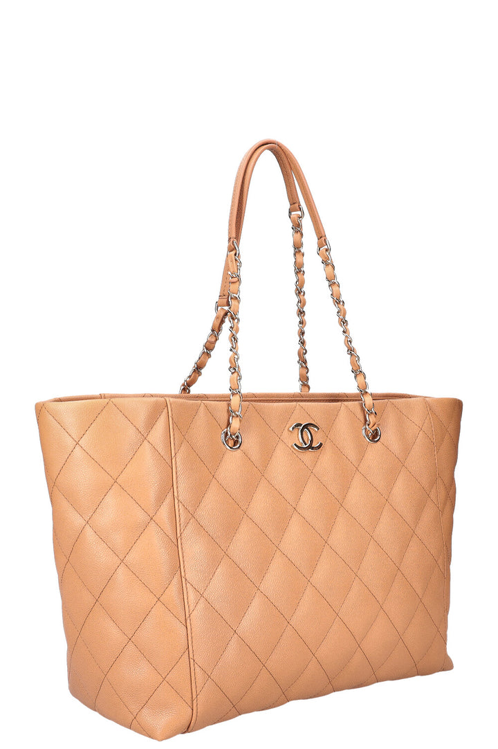 CHANEL Classic CC Shopping Tote Caviar Caramel