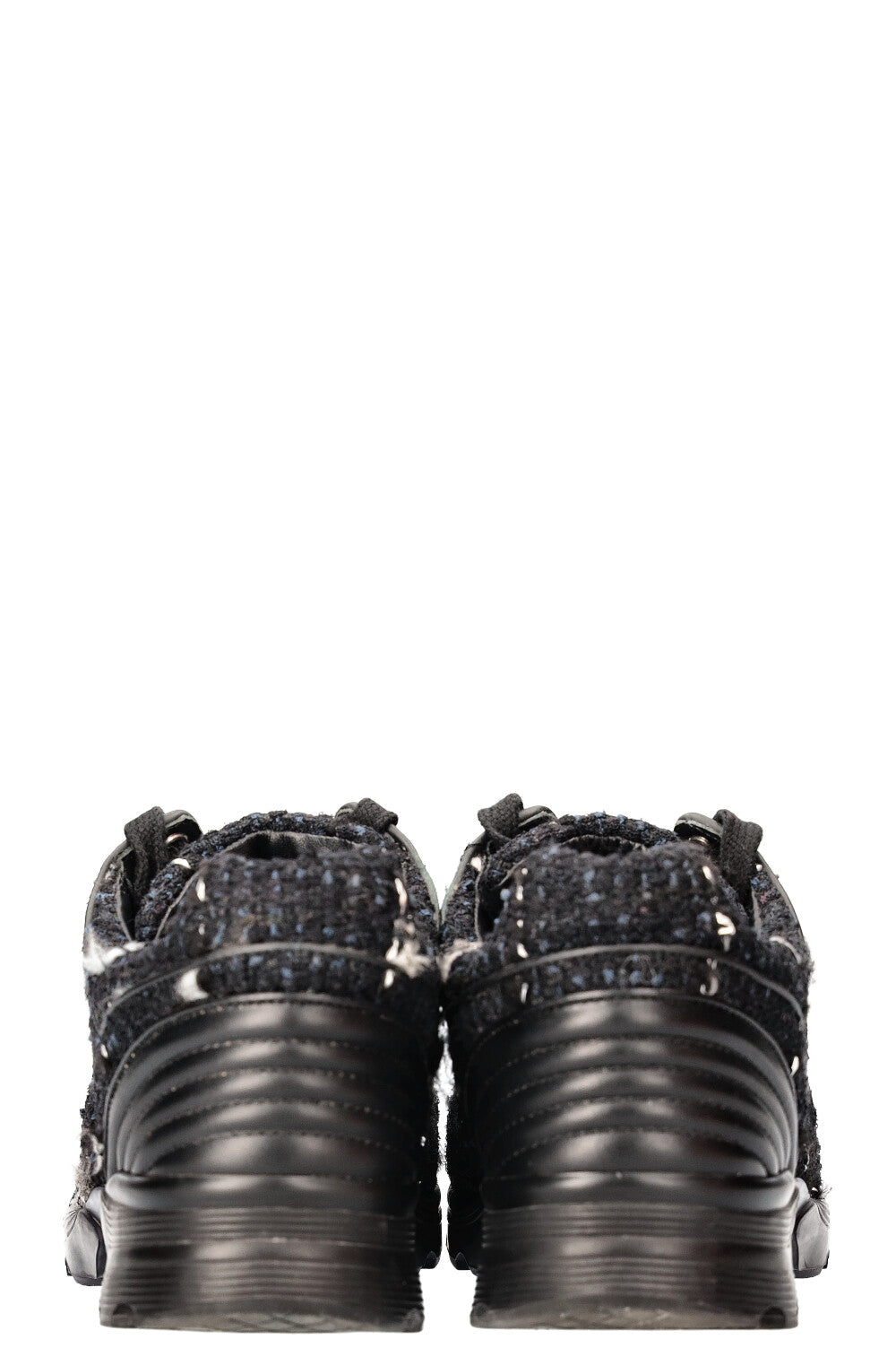 CHANEL Sneakers Tweed Black