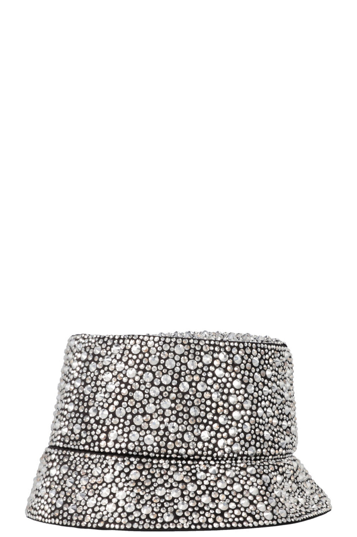 PRADA 2021 Logo Crystal Embellished Bucket Hat