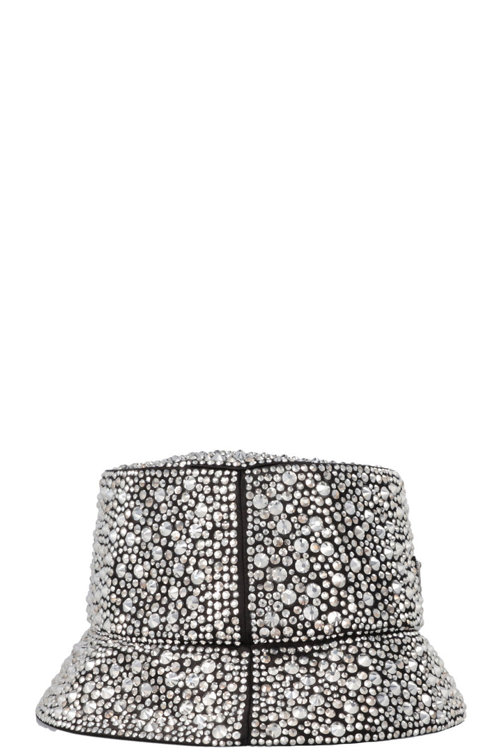 PRADA 2021 Logo Crystal Embellished Bucket Hat