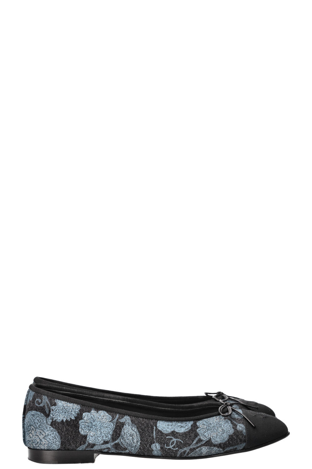 CHANEL Denim Ballet Flats