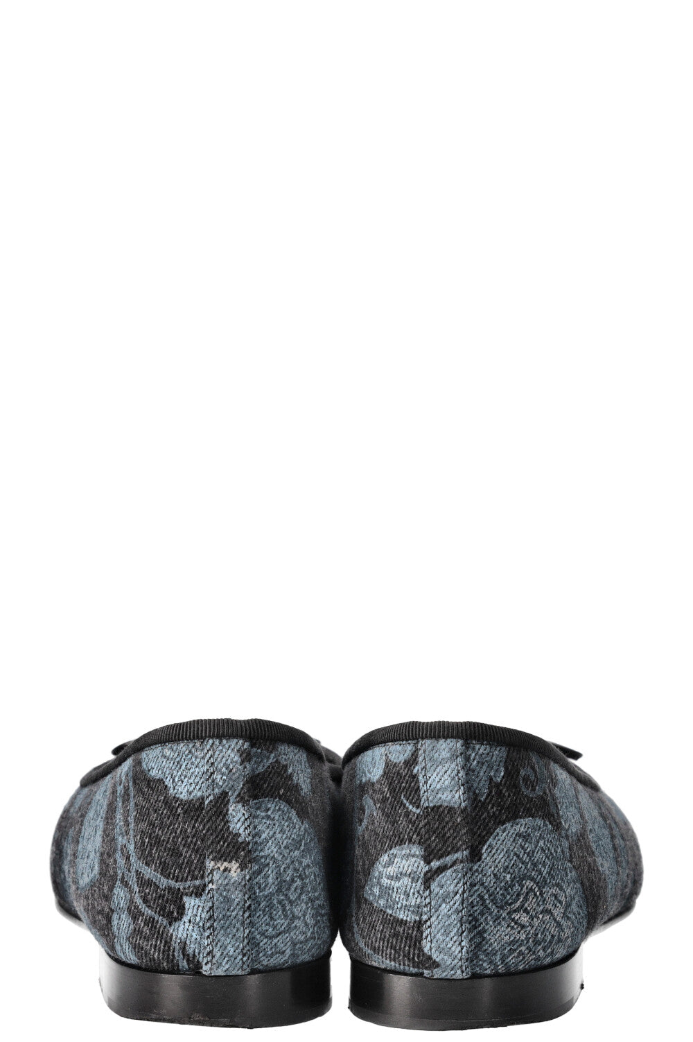 CHANEL Denim Ballet Flats