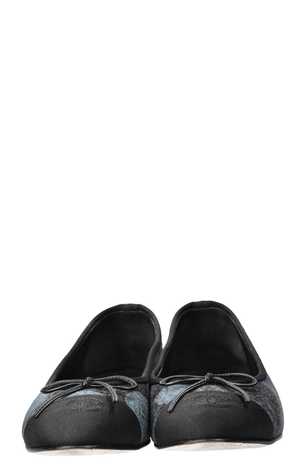 CHANEL Denim Ballet Flats