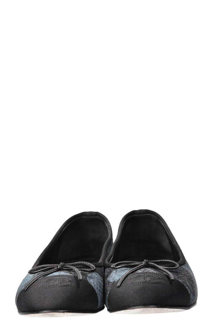 CHANEL Denim Ballet Flats
