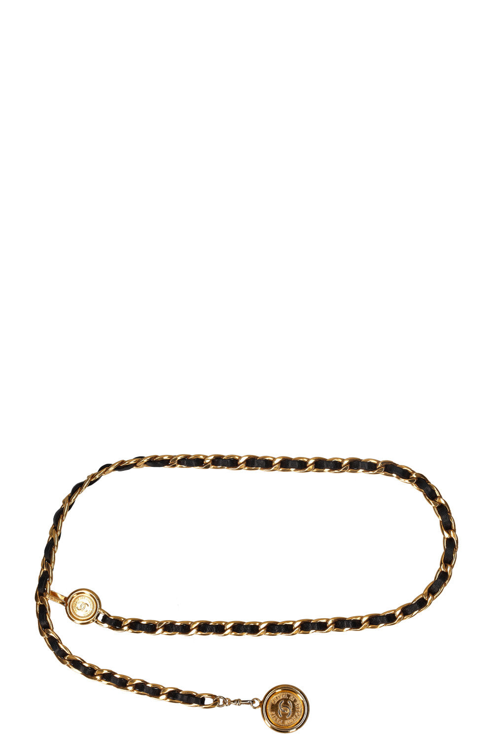 CHANEL Chain Belt with Medaillon Black