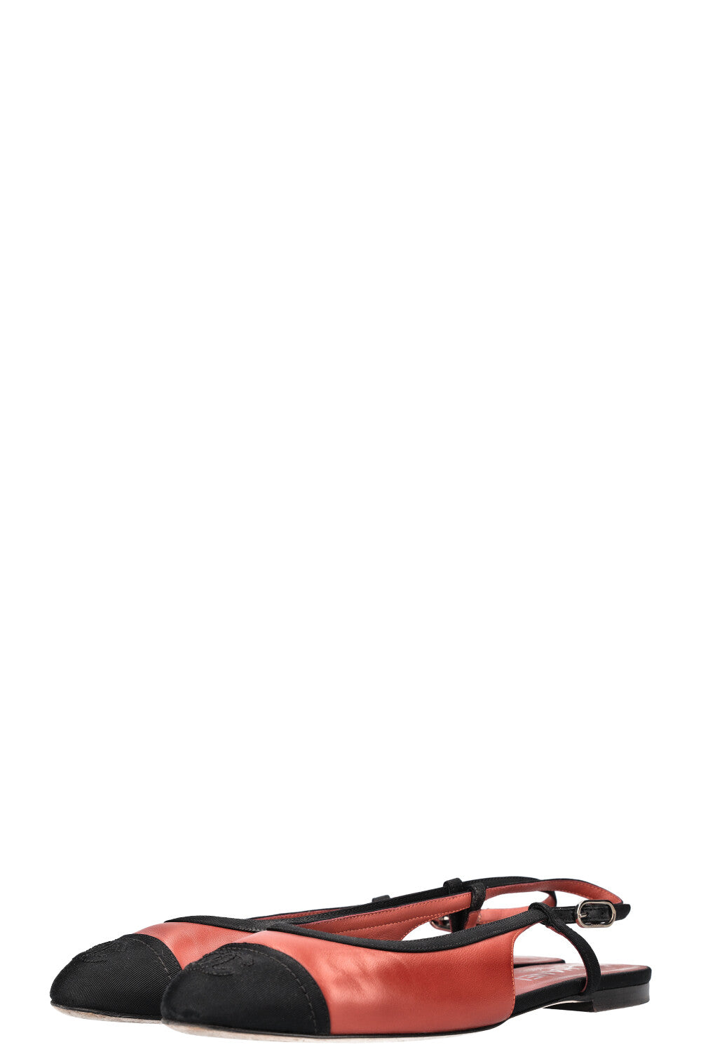 CHANEL Slingback Flats Brick