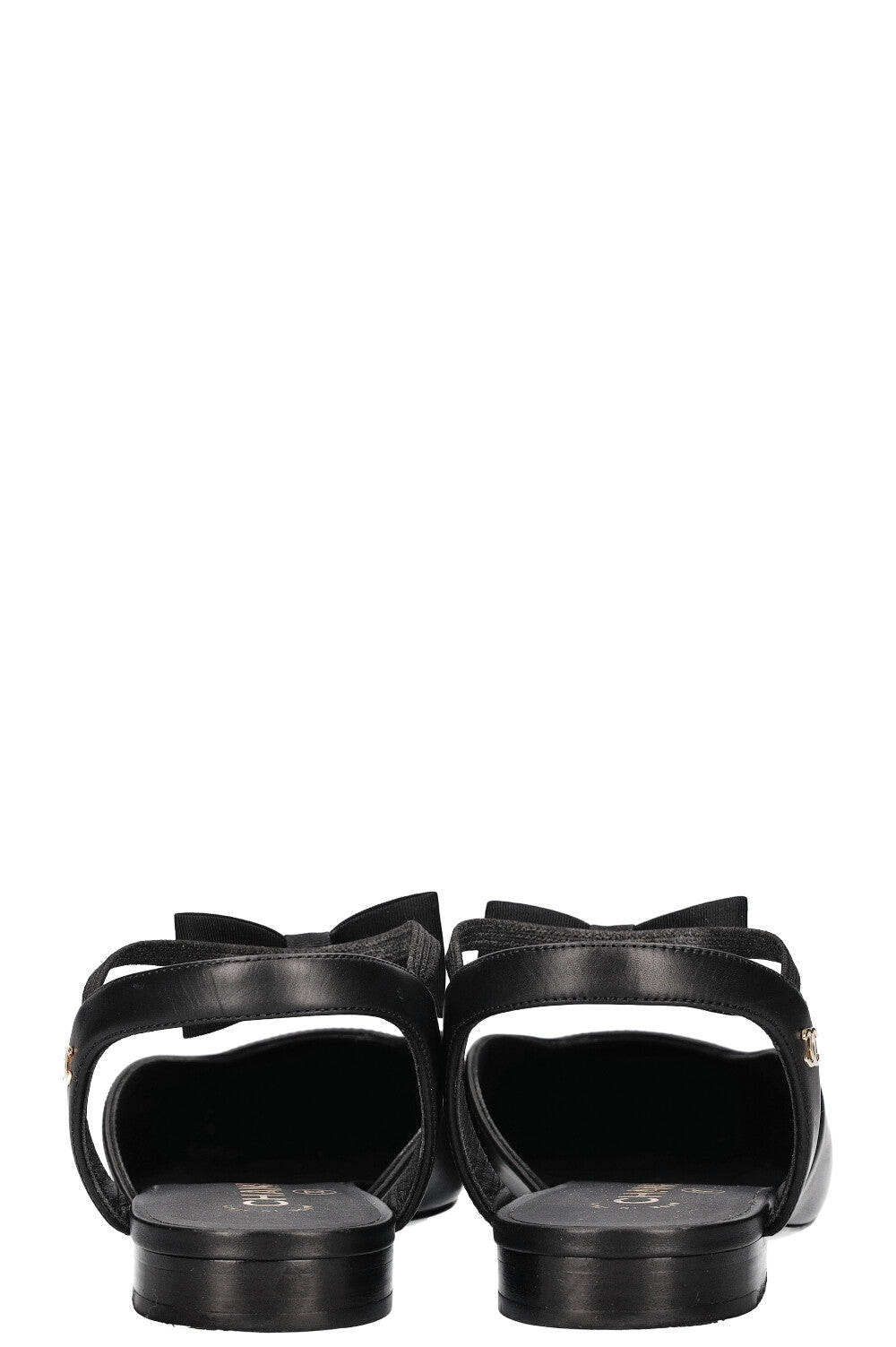 CHANEL Flats with Bow Black
