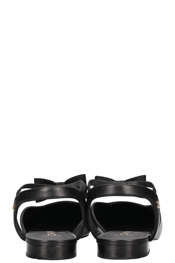 CHANEL Flats with Bow Black