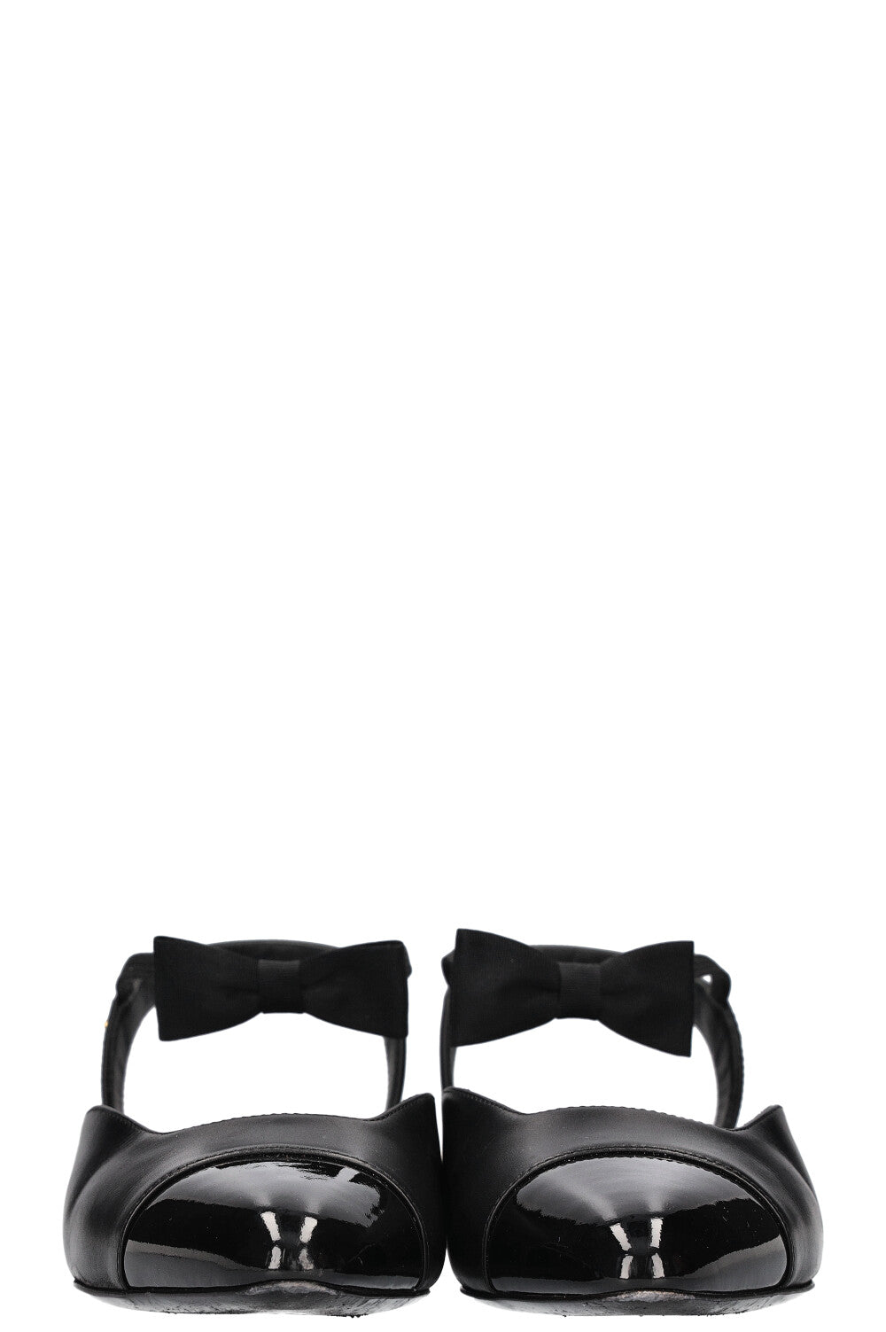 CHANEL Flats with Bow Black