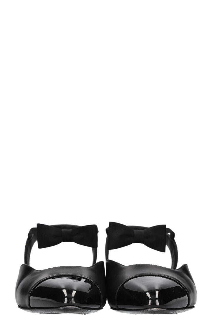 CHANEL Flats with Bow Black