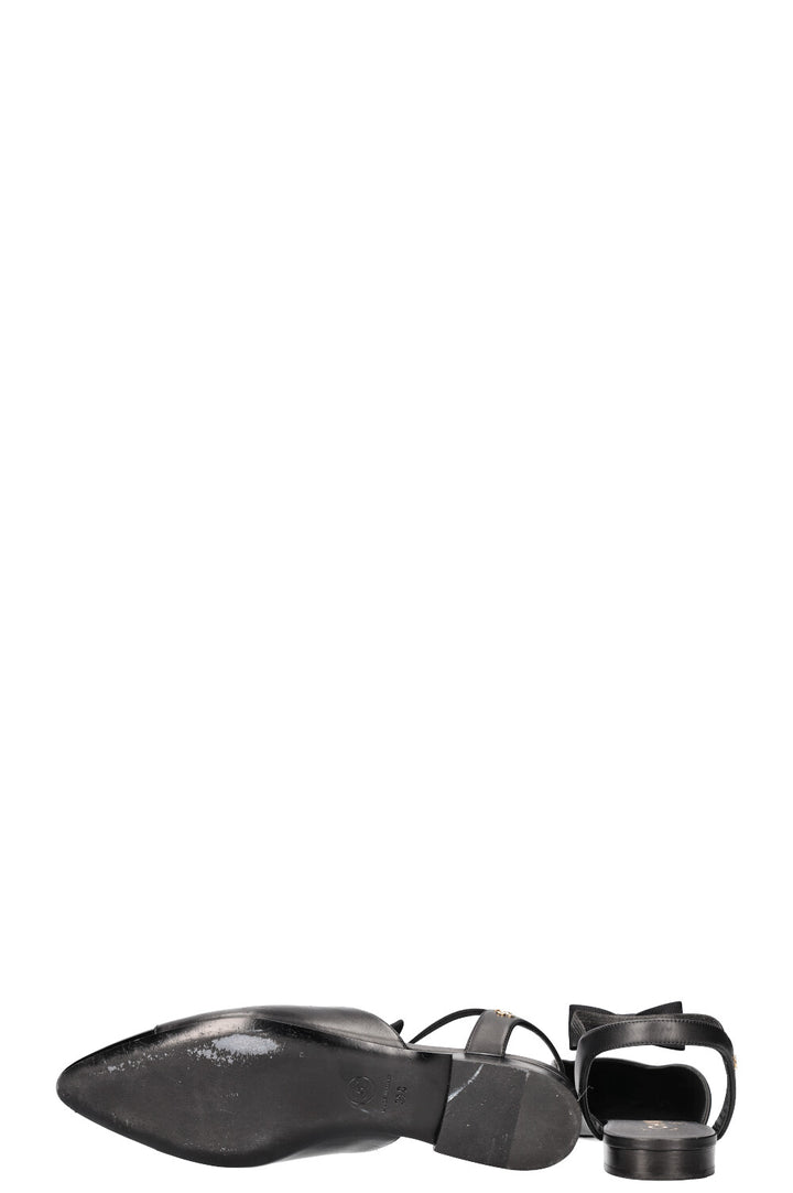 CHANEL Flats with Bow Black