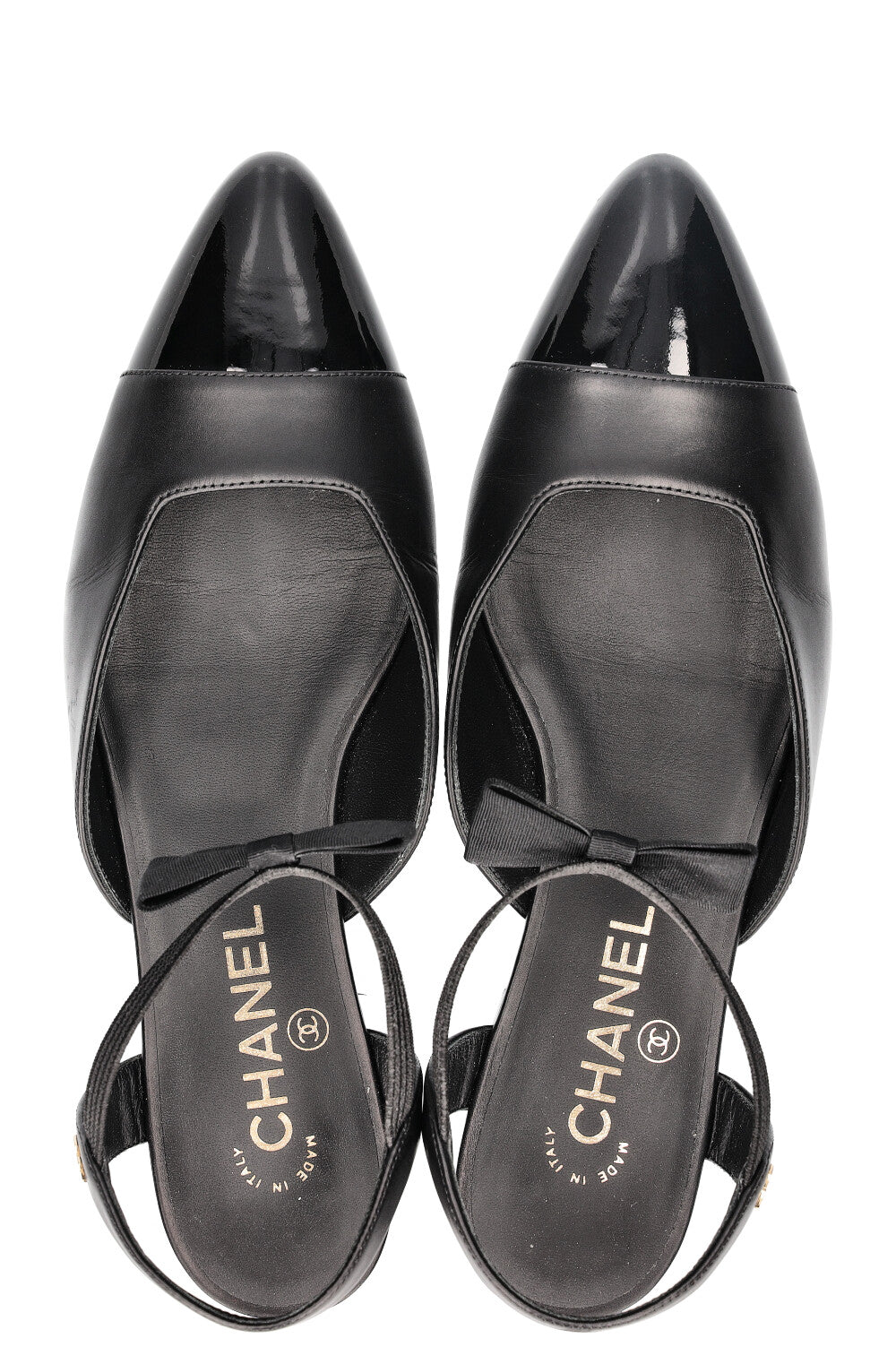 CHANEL Flats with Bow Black