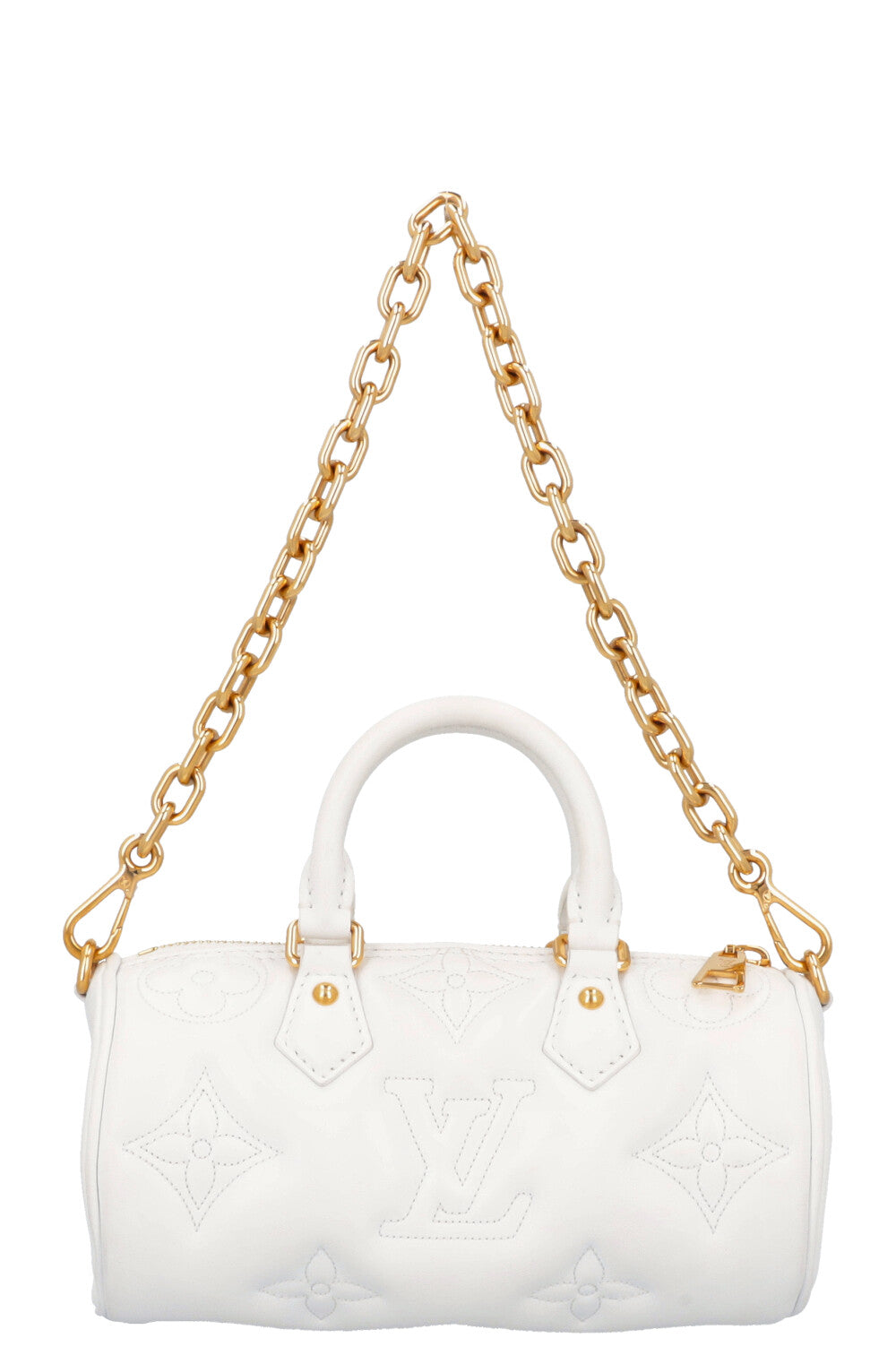 White and gold louis vuitton bag on sale