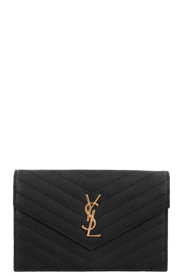 SAINT LAURENT Cassandre WOC Bag Leather Black