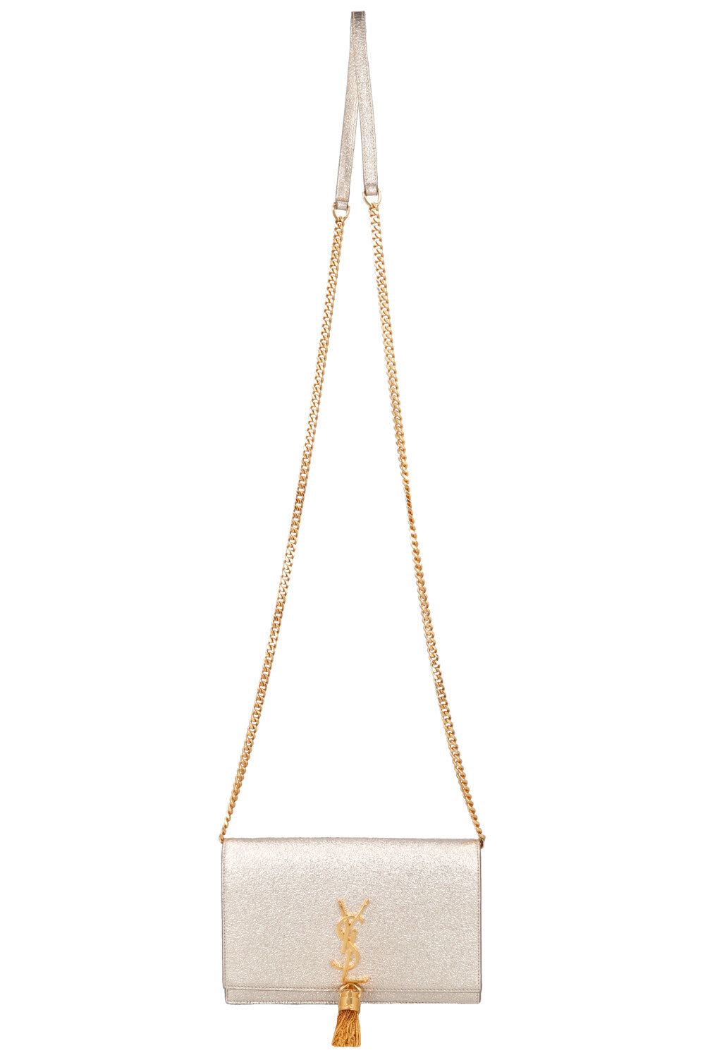 SAINT LAURENT Kate Tassel Bag Metallic Gold