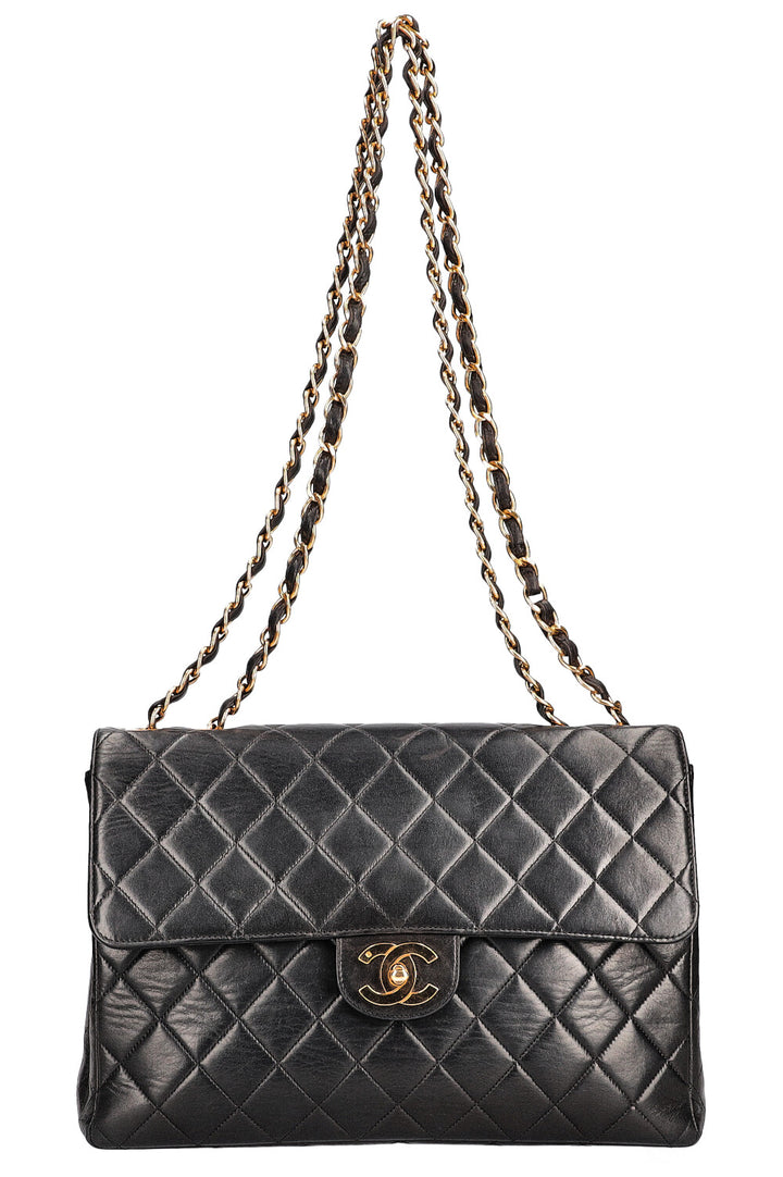 CHANEL Vintage Single Flap Bag Black