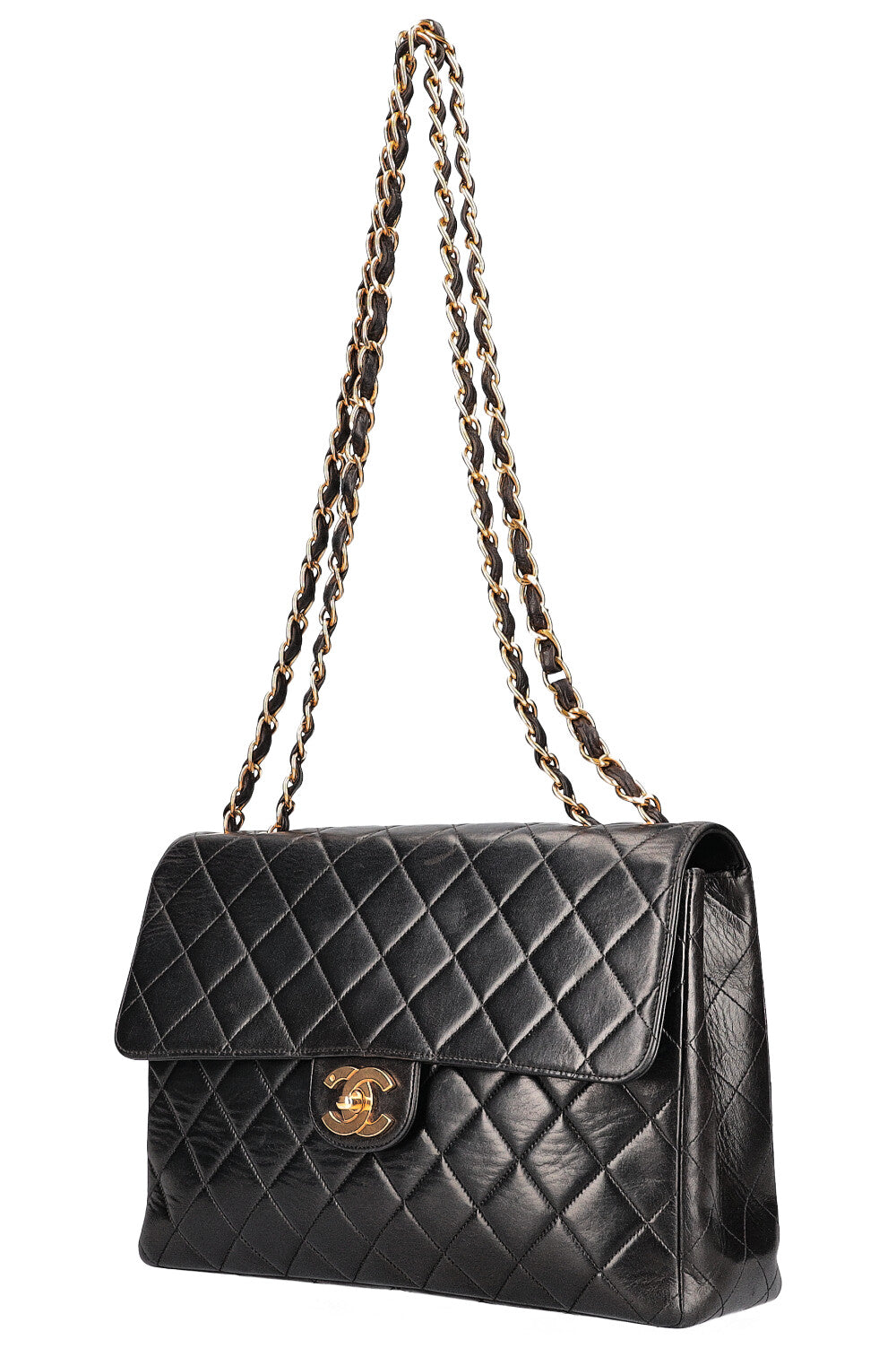 CHANEL Vintage Single Flap Bag Black